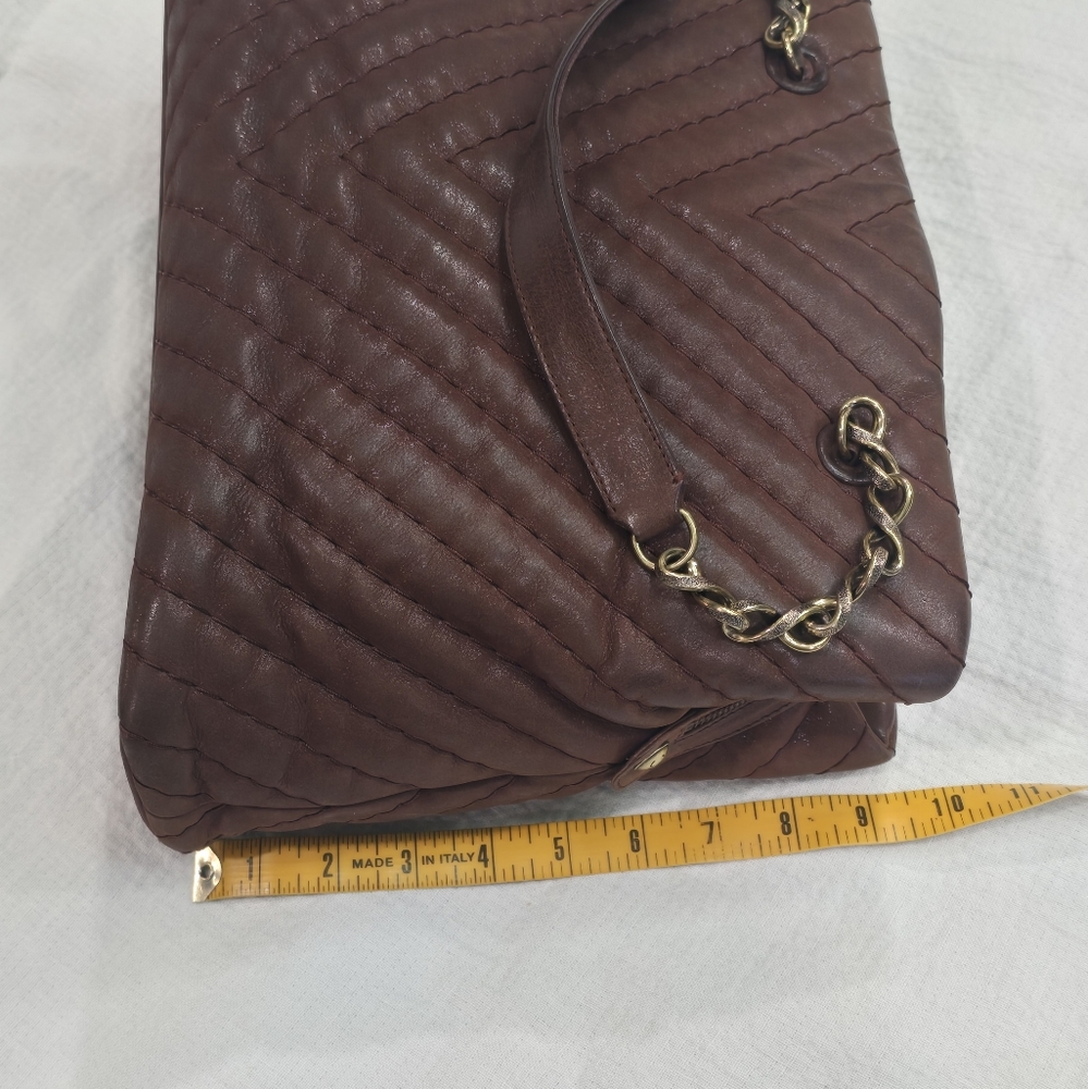 Chanel Surpique CC Charm Tote Iridescent Calfskin Bag Suede - Picture 16 of 17